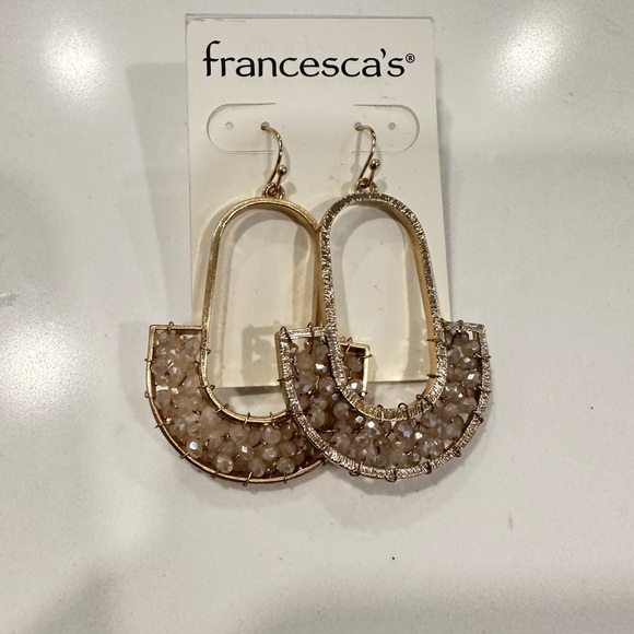 Francesca's Collections Gold Dangle Women's Earrings - NWT - Picture 1 of 5